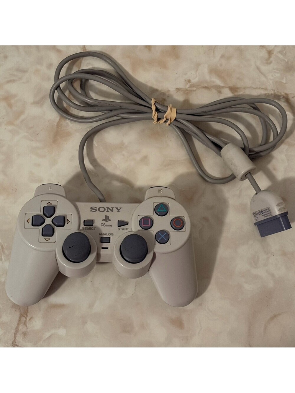 Sony PlayStation PS1 DualShock Controller Gray OEM SCPH-1200 TESTED